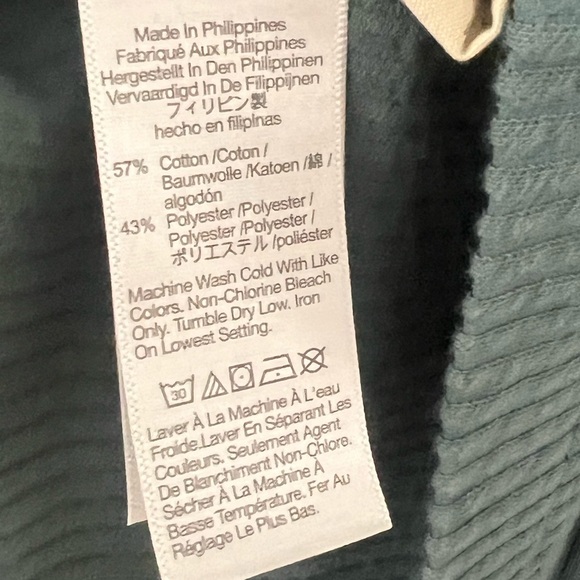 Madewell Long-Sleeve V-Neck Crossover Oversized Midi Dress Faded Shale Size XXS - Picture 7 of 8